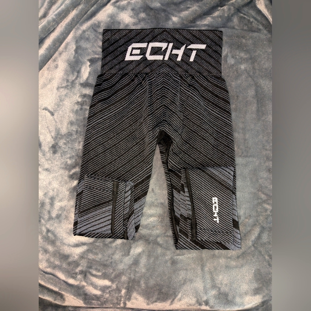 ECHT ribbed grey fitness leggings